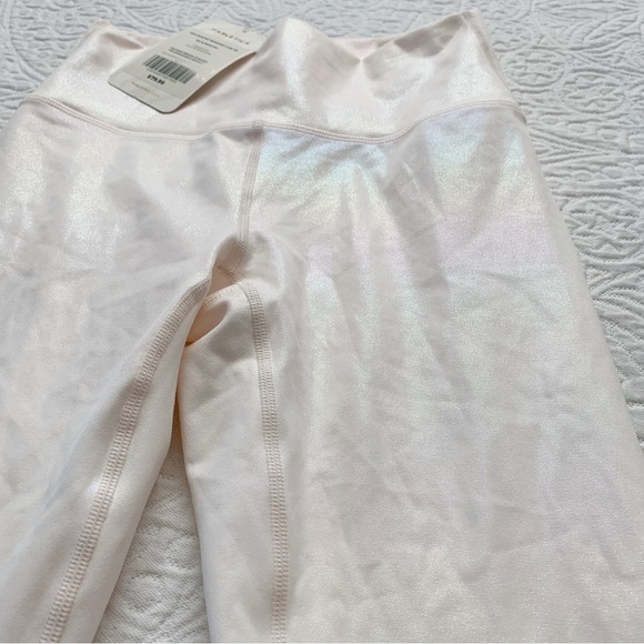 Fabletics PureLuxe High-Waisted Iridescent 7/8 Legging, Pearlescent Ivory - Picture 4 of 6